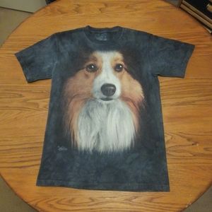 🐶 🏔️ Collie Lassie Dog Shirt Tie-dye The Mountain Small 🐕 Rough Collie Puppy